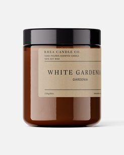 White Gardenia Candle | Gardenia - Rhea Candle Co.